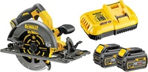 54V XR FLEXVOLT CIRC SAW (GUIDE RAIL COMPATIBLE) - 2 BATTERIES AND FAST CHARGER
